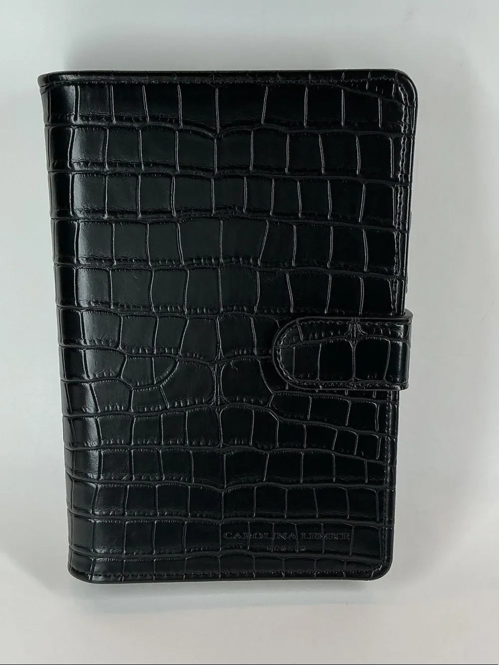 Carolina Lemke Berlin Croc Embossed Planner Binder Organizer + Pen (new in box)
